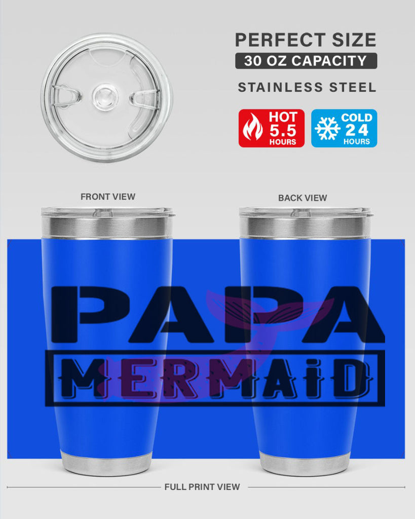 papa mermaid 533#- mermaid- Tumbler