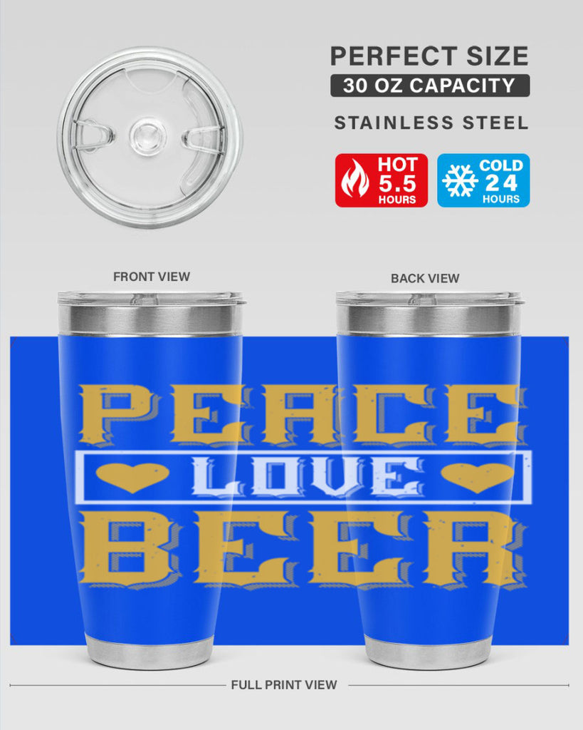 peace love beer 53#- beer- Tumbler