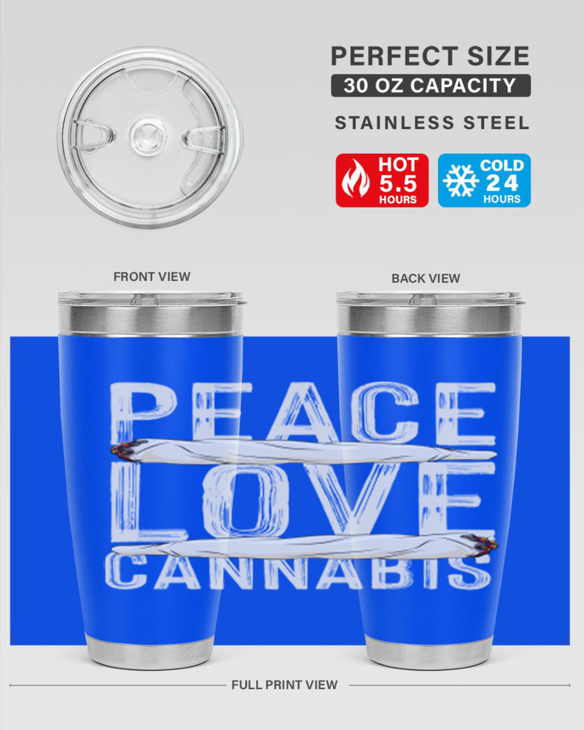 peace love cannabis 216#- marijuana- Tumbler