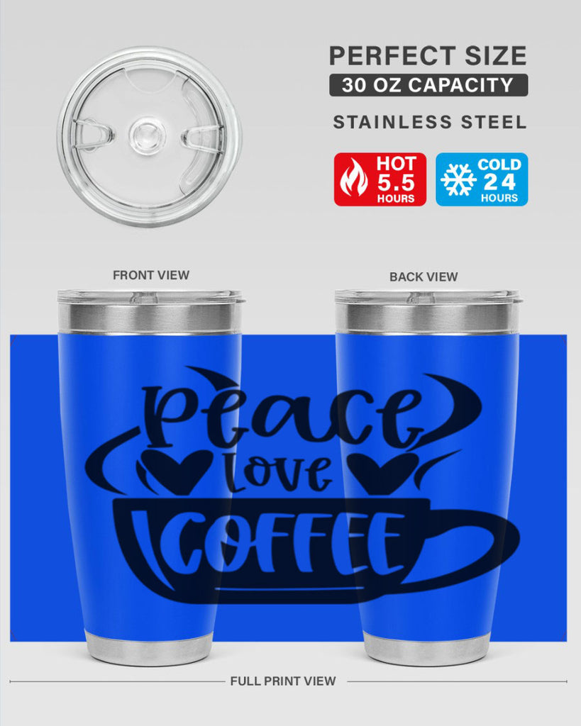 peace love coffee 48#- coffee- Tumbler