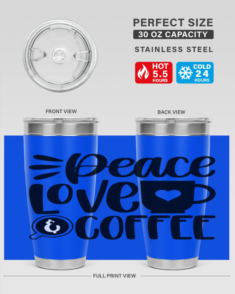 peace love coffee 49#- coffee- Tumbler