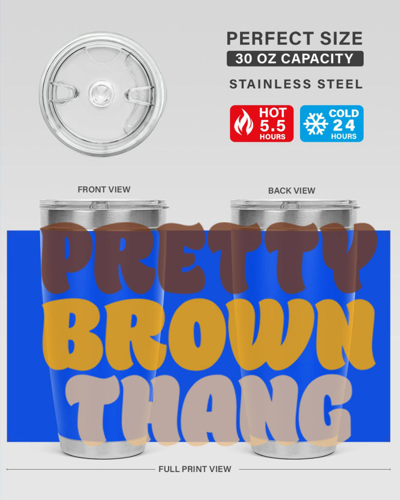 pretty  brown thang 52#- black words phrases- Cotton Tank