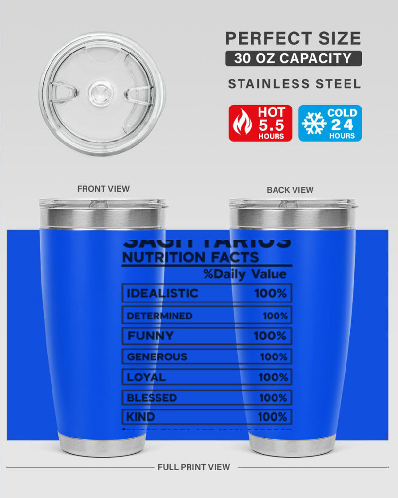 sagittarius Nutrition Facts 400#- zodiac- Tumbler