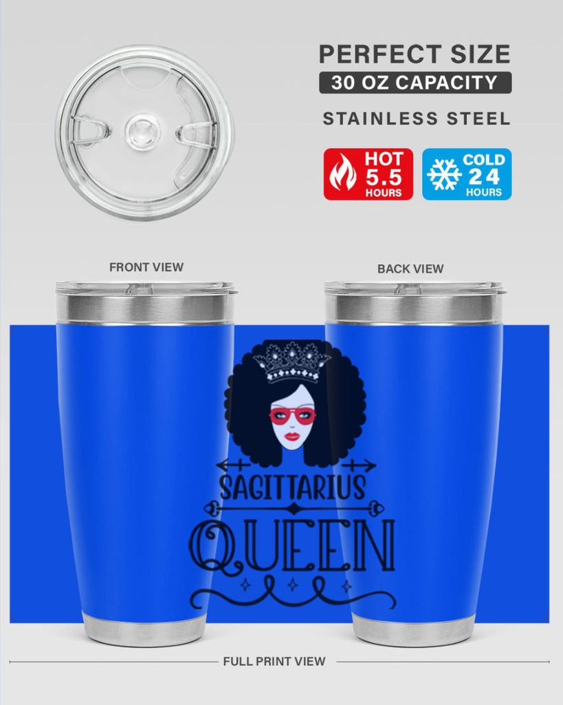 sagittarius queen 414#- zodiac- Tumbler