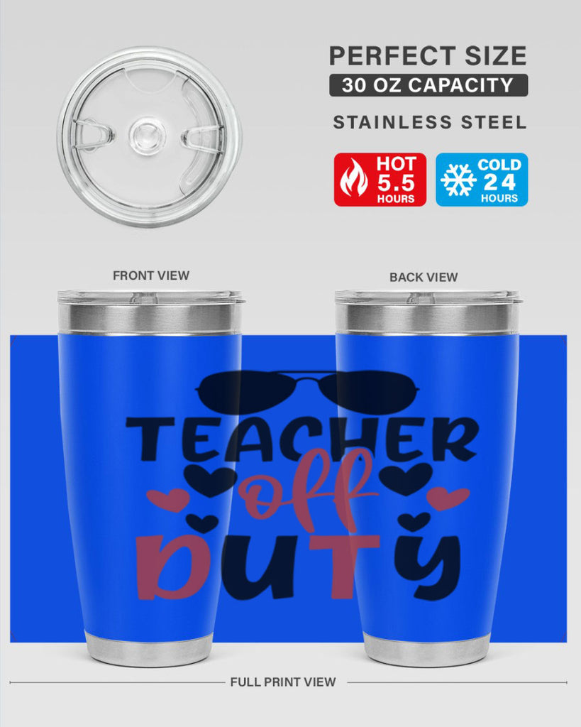 teacher off duty Style 141#- teacher- tumbler