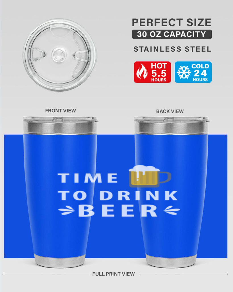 time to drink 7#- beer- Tumbler