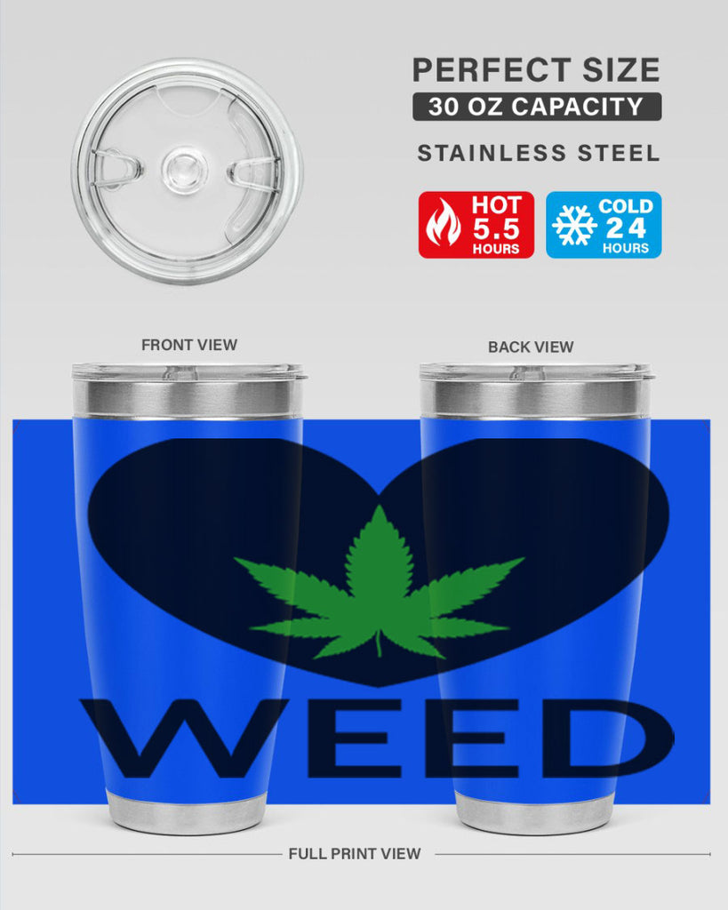 weed cannabis 284#- marijuana- Tumbler