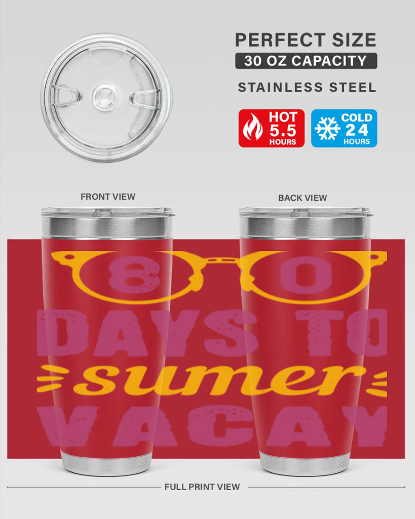 8 days to sumer vacay 1#- 100 days of school- Tumbler