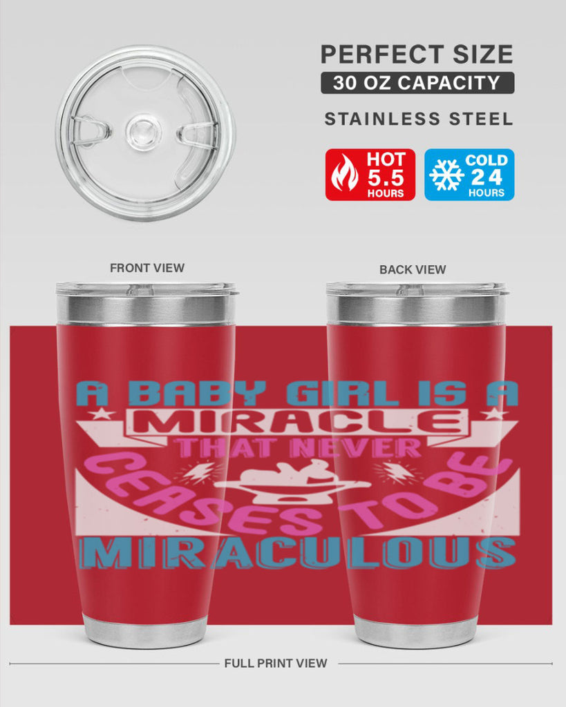 A baby girl is a miracle Style 196#- baby- tumbler