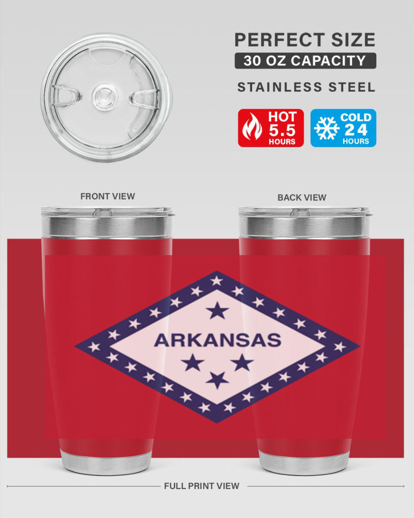 Arkansas 48#- Us Flags- Tumbler