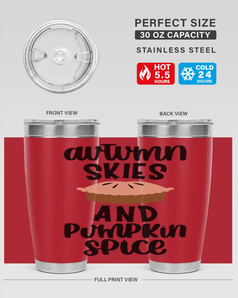 Autumn Skies And Pumpkin Spice 477#- fall- Tumbler