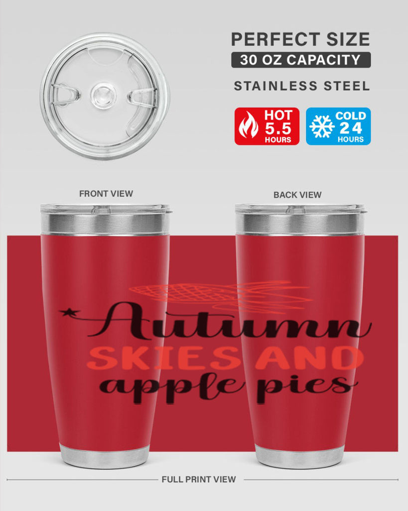 Autumn skies and apple pies 29#- fall- Tumbler
