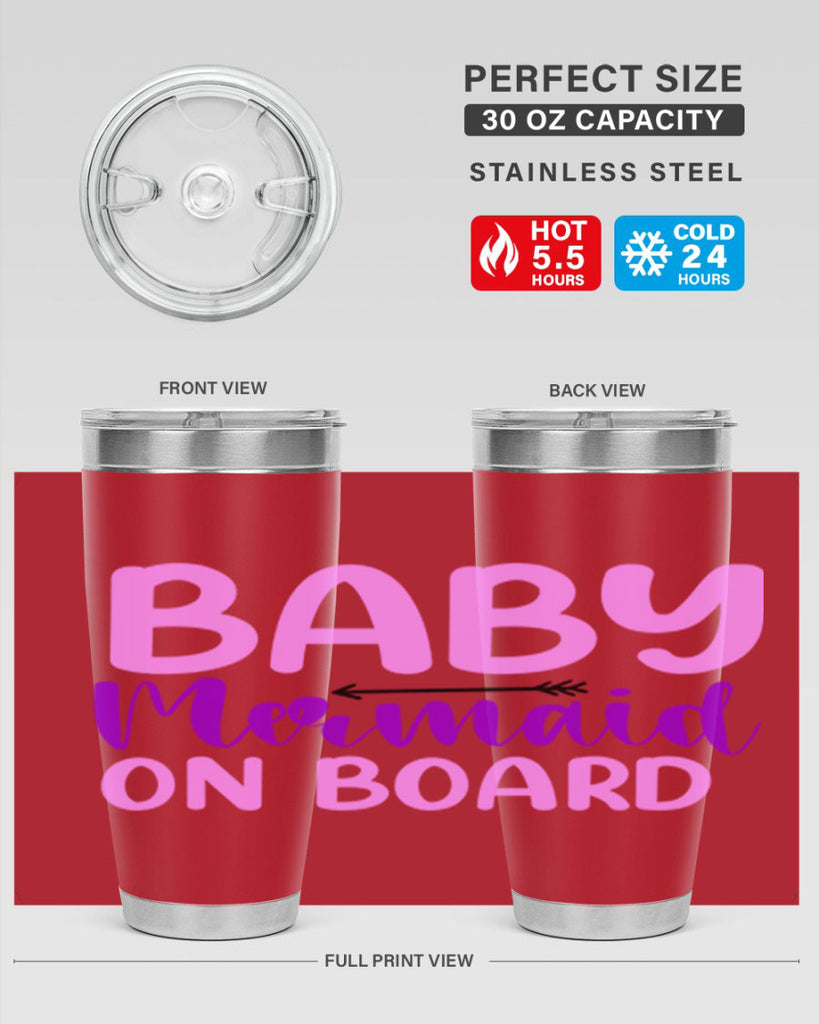 Baby Mermaid On Board 23#- mermaid- Tumbler