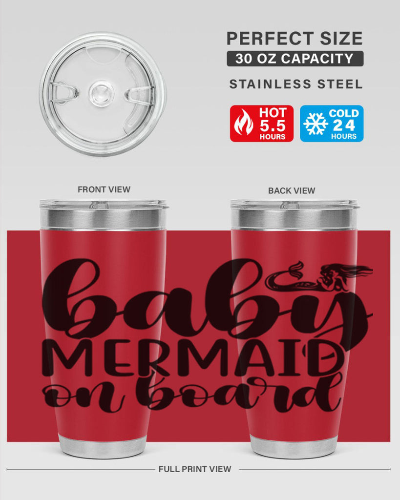 Baby mermaid on board 41#- mermaid- Tumbler