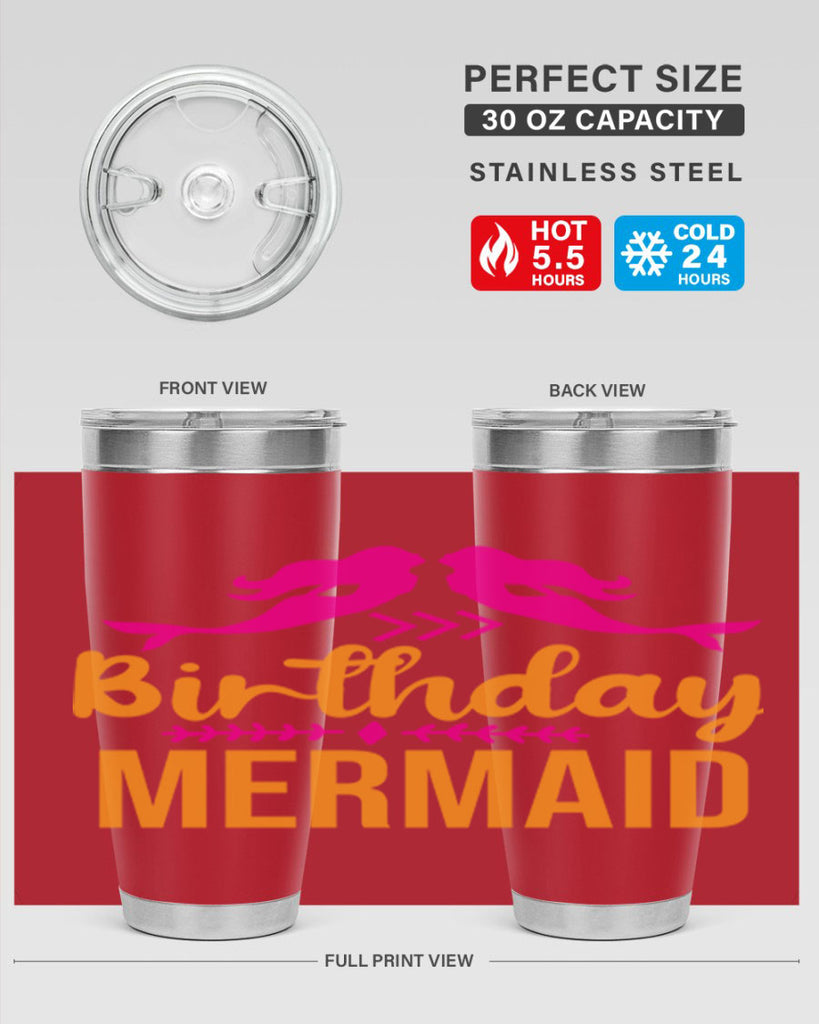 Birthday Mermaid 69#- mermaid- Tumbler