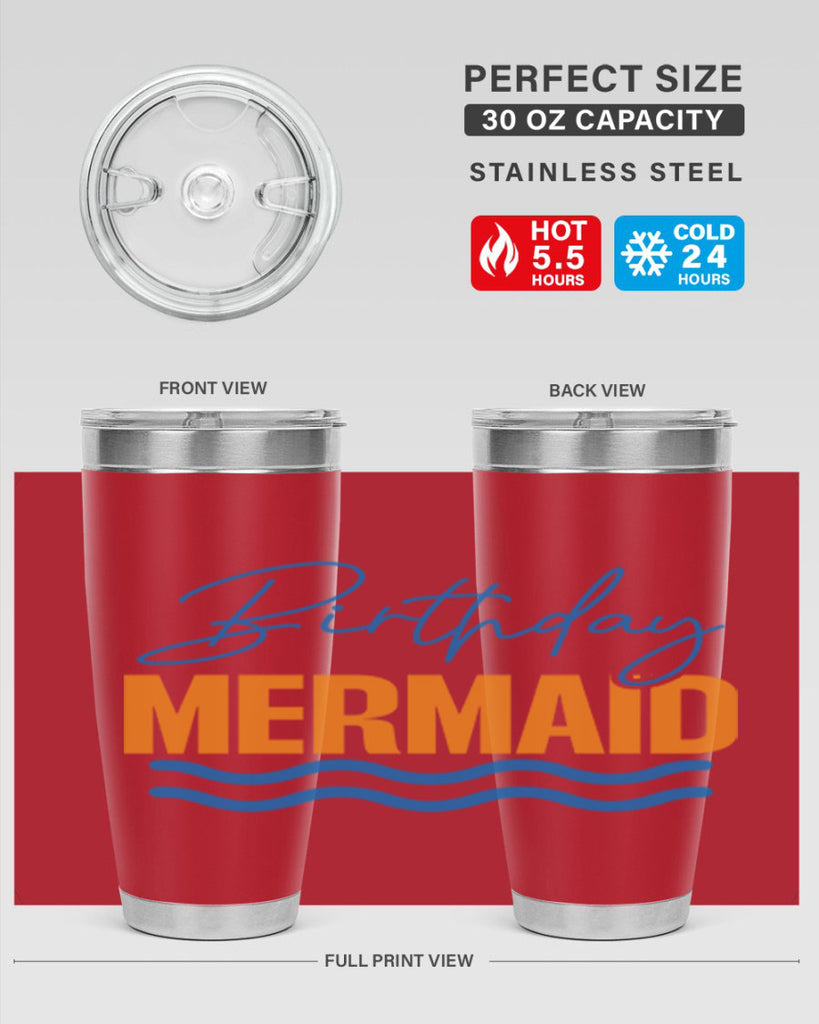 Birthday Mermaid 73#- mermaid- Tumbler