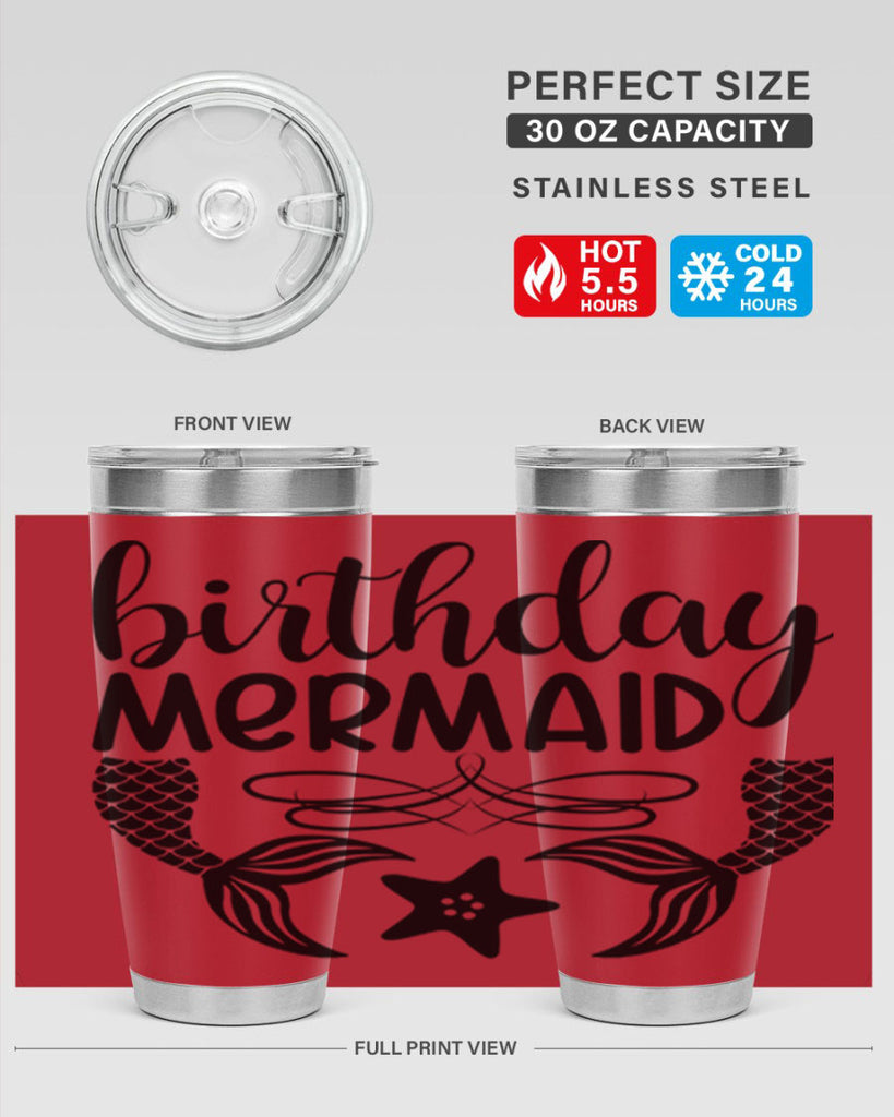 Birthday mermaid 76#- mermaid- Tumbler