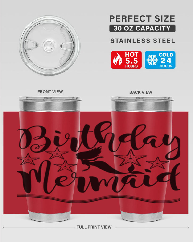 Birthday mermaid 77#- mermaid- Tumbler