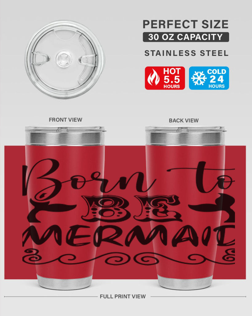 Born to be mermaid 84#- mermaid- Tumbler