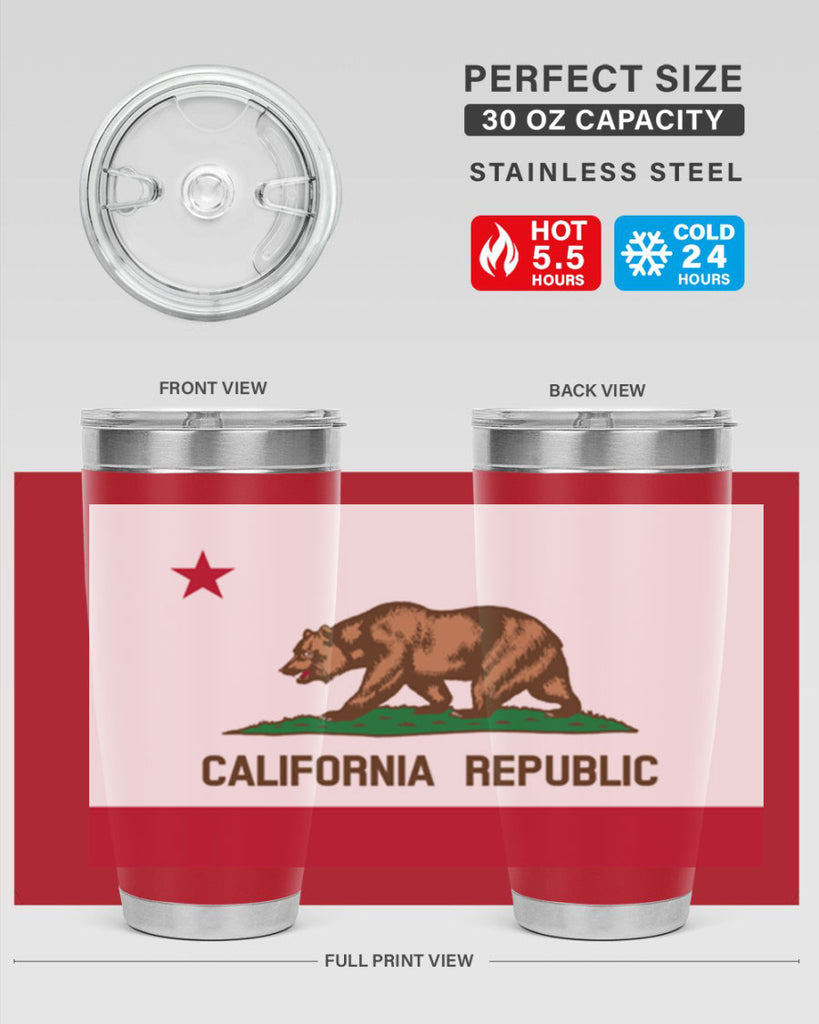 California 47#- Us Flags- Tumbler