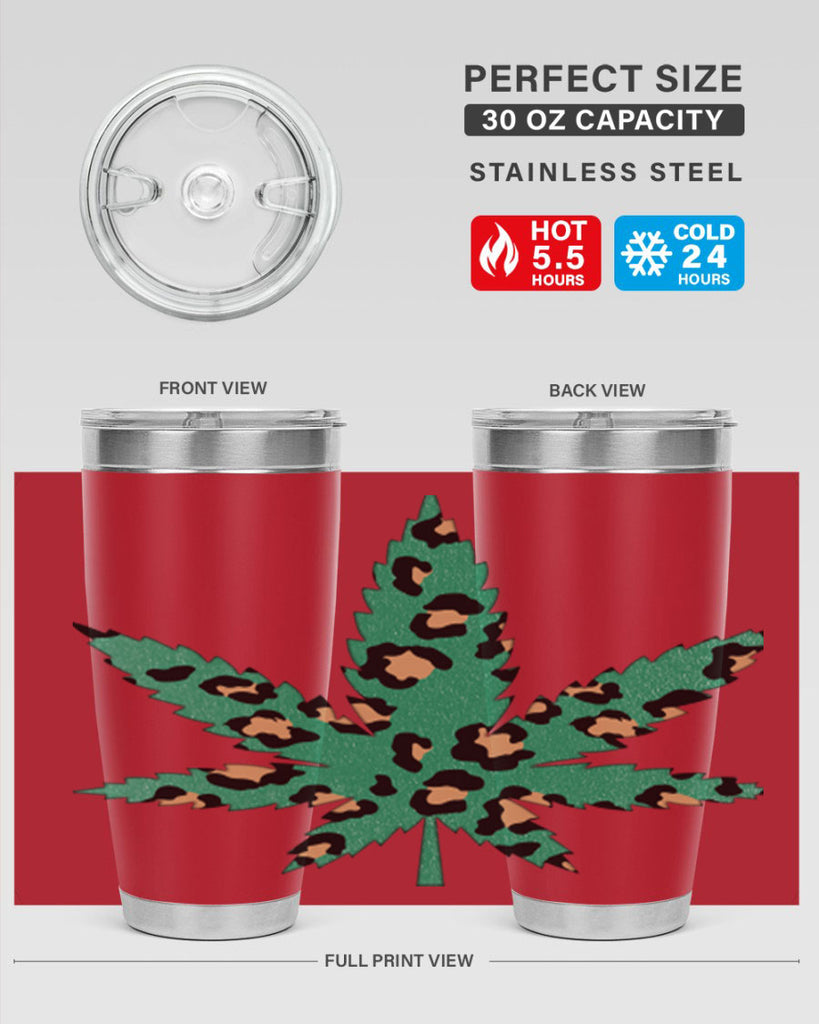 Cannabis Leopard Print 54#- marijuana- Tumbler