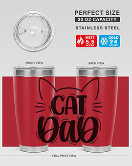 Cat Dad Style 81#- cat- Tumbler
