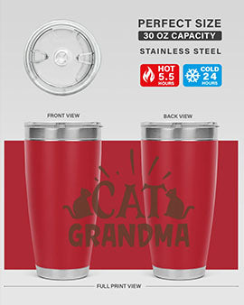 Cat Grandma Style 4#- cat- Tumbler