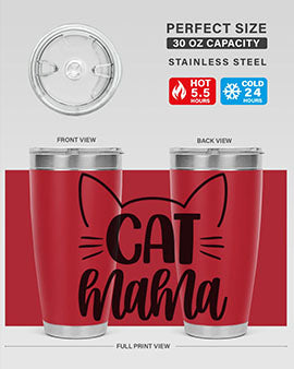 Cat Mama Style 84#- cat- Tumbler