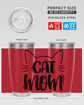 Cat Mom Style 85#- cat- Tumbler