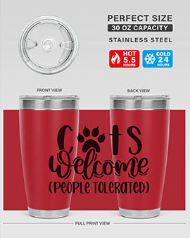 Cats Welcome Style 91#- cat- Tumbler