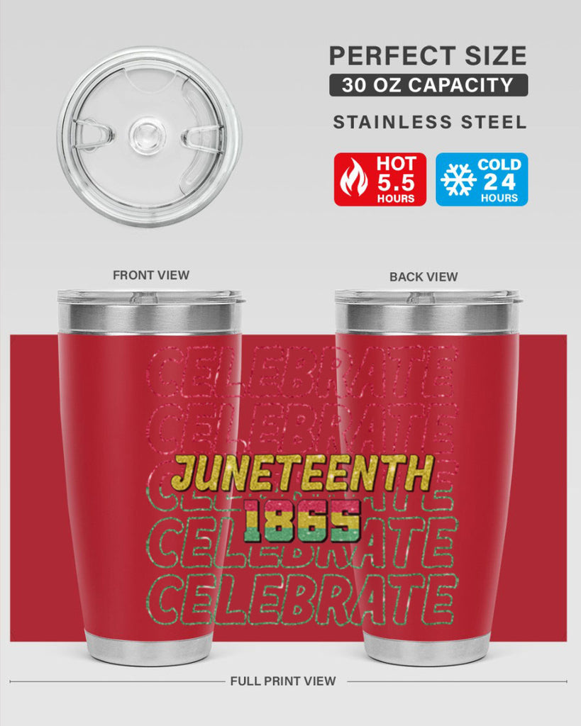 Celabrate Juneteenth Since 1865 Png 18#- Juneteenth- tumbler