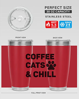 Coffee Cat Style 41#- cat- Tumbler