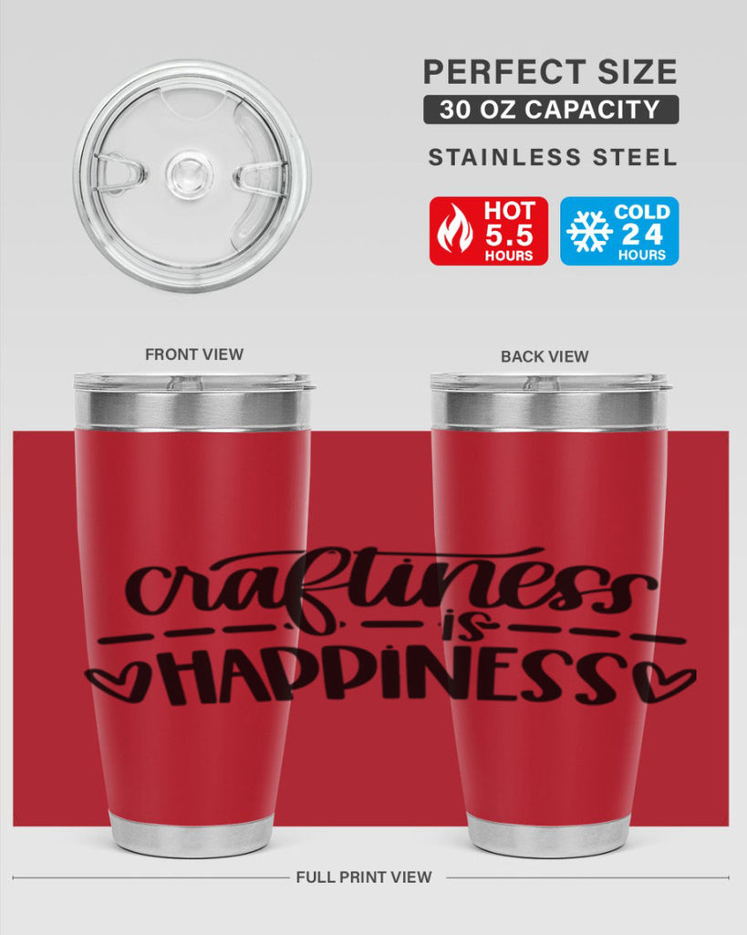 Craftiness Is Happiness 35#- crafting- Tumbler