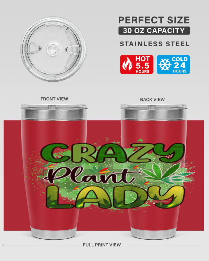 Crazy Plant Lady 64#- marijuana- Tumbler