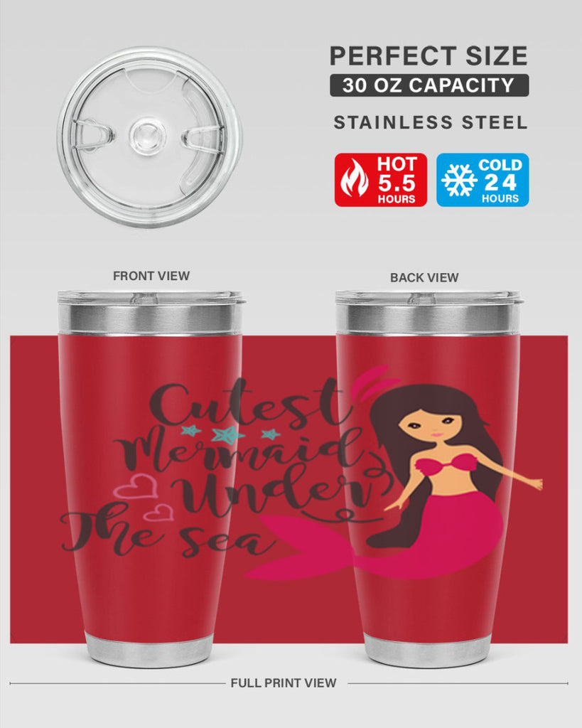 Cutest Mermaid under the sea 95#- mermaid- Tumbler