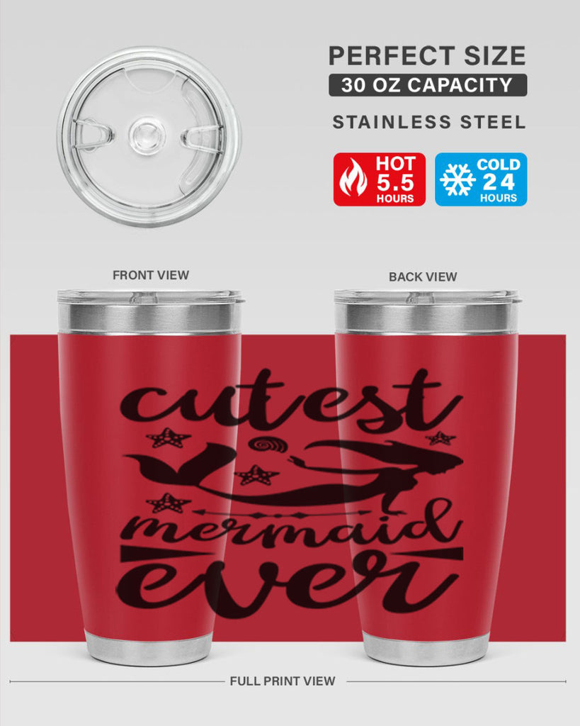 Cutest mermaid ever design 103#- mermaid- Tumbler