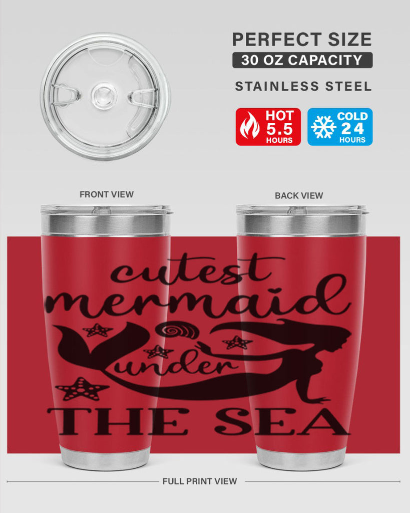 Cutest mermaid under the sea 110#- mermaid- Tumbler