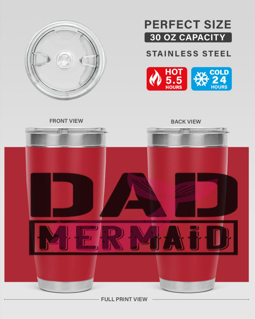 Dad mermaid 111#- mermaid- Tumbler