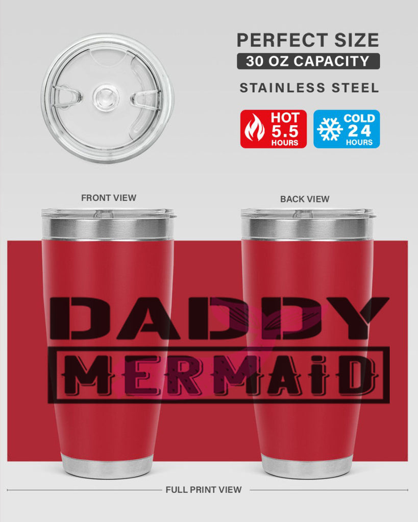 Daddy mermaid 112#- mermaid- Tumbler