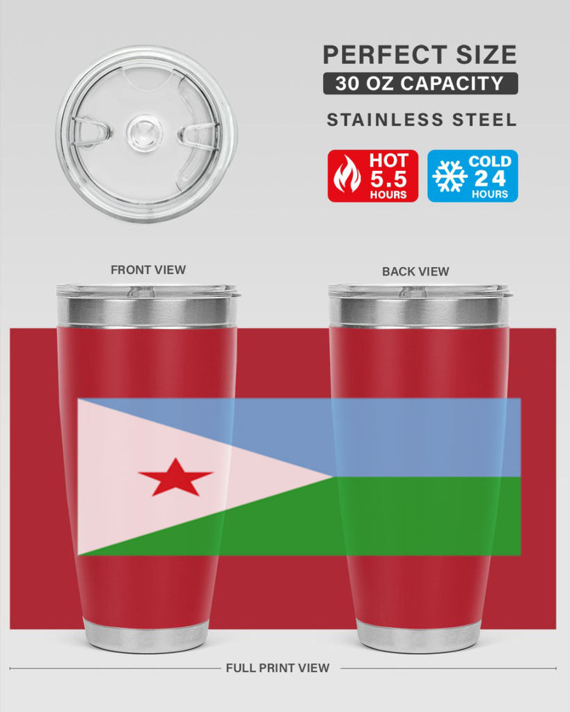 Djibouti 150#- world flags- Tumbler