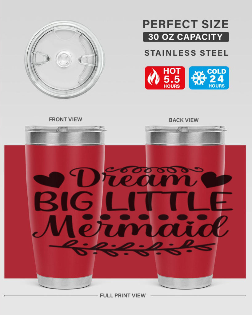 Dream big little mermaid 124#- mermaid- Tumbler