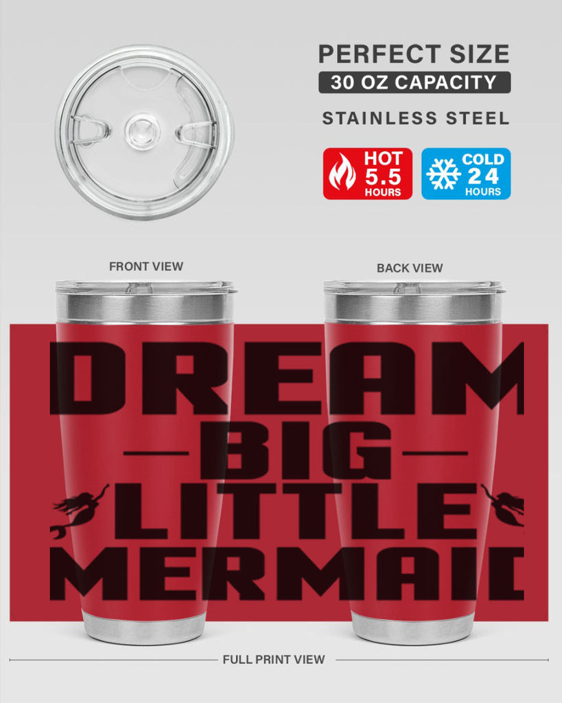 Dream big little mermaid 132#- mermaid- Tumbler