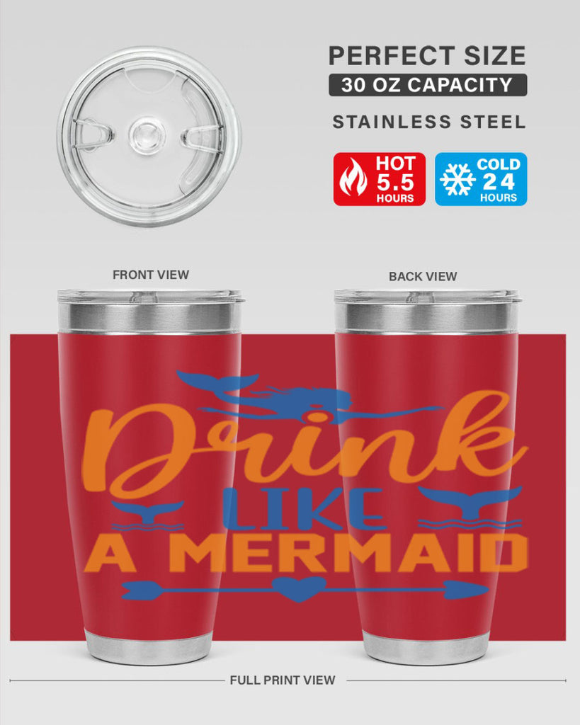 Drink Like a Mermaid 142#- mermaid- Tumbler