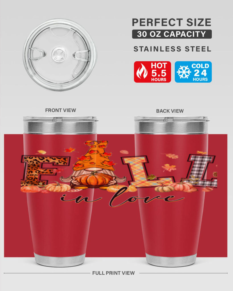 FALLinloveFallGnome 151#- fall- Tumbler