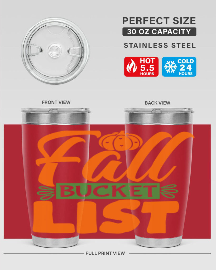 Fall Bucket List 93#- fall- Tumbler