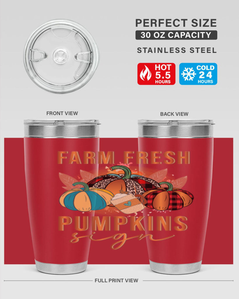 Farm Fresh Pumpkins Sign 175#- fall- Tumbler