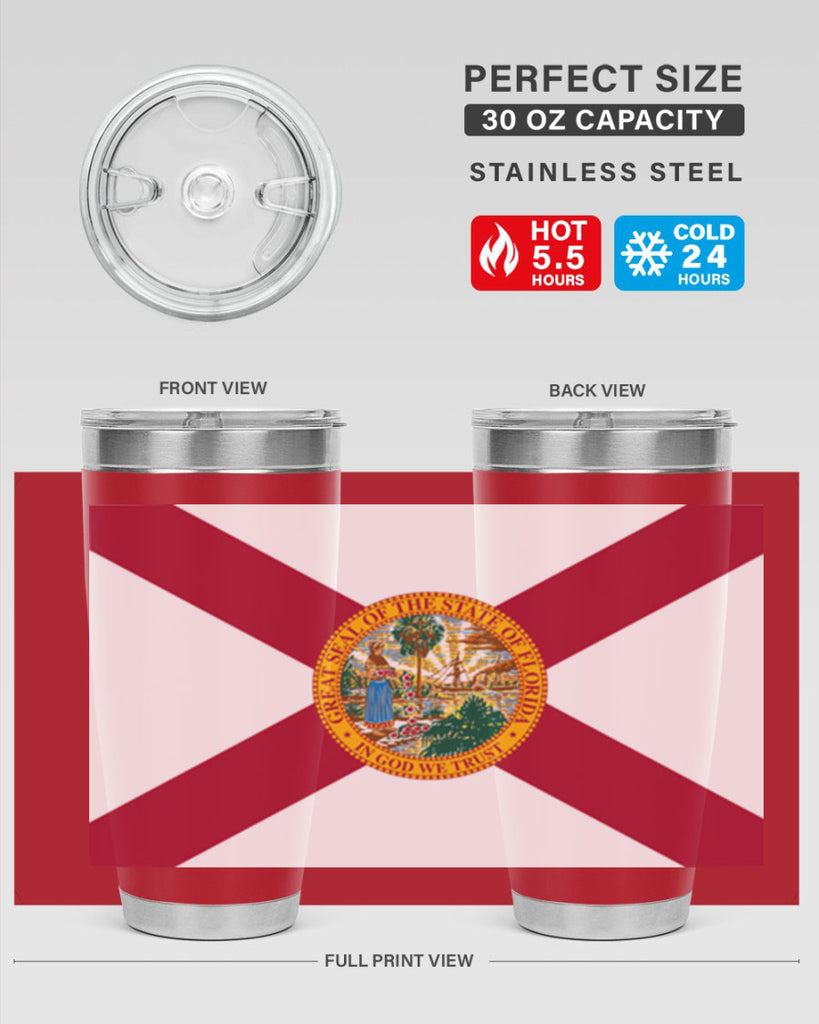 Florida 43#- Us Flags- Tumbler