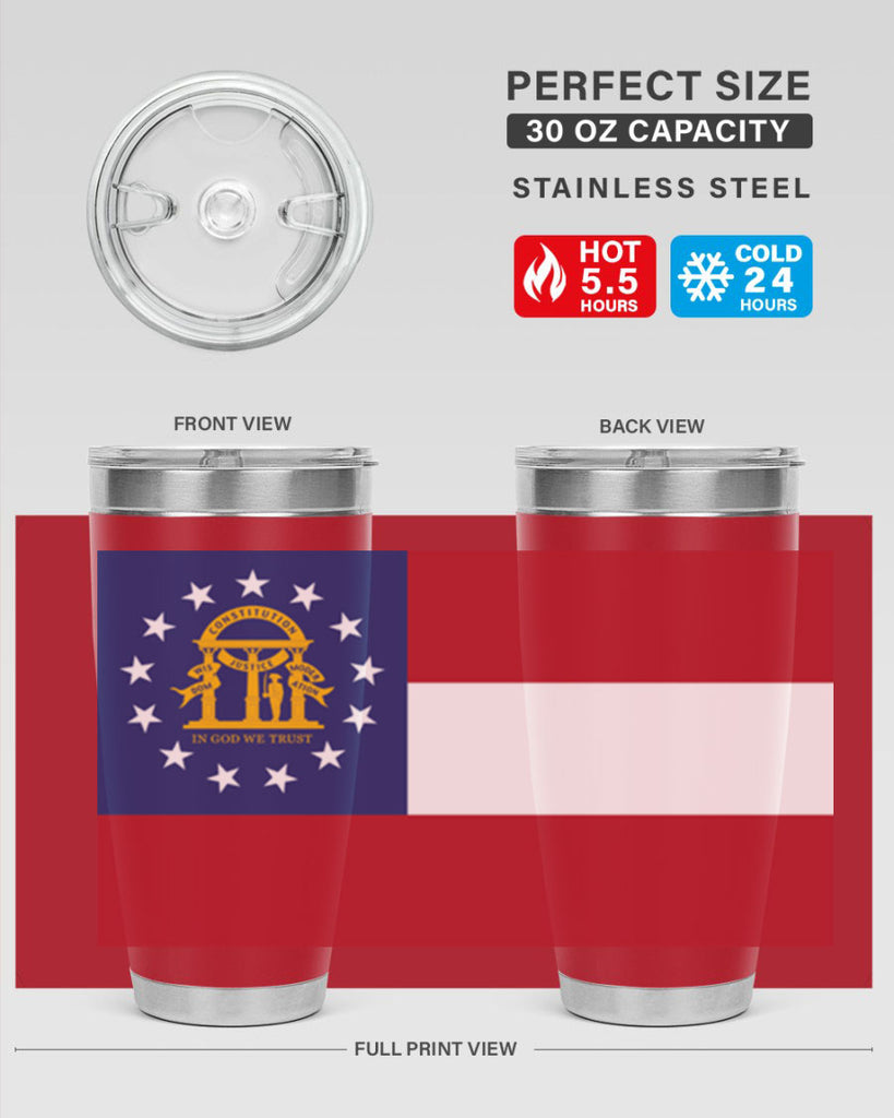 Georgia 42#- Us Flags- Tumbler