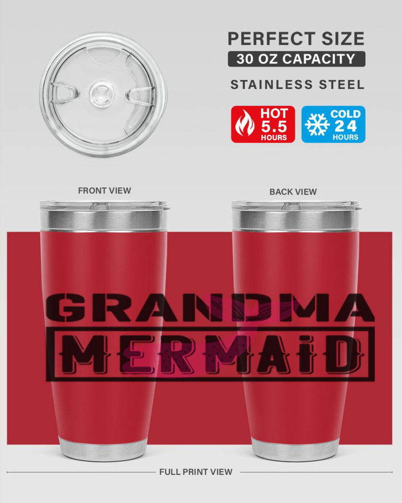 Grandma mermaid 203#- mermaid- Tumbler