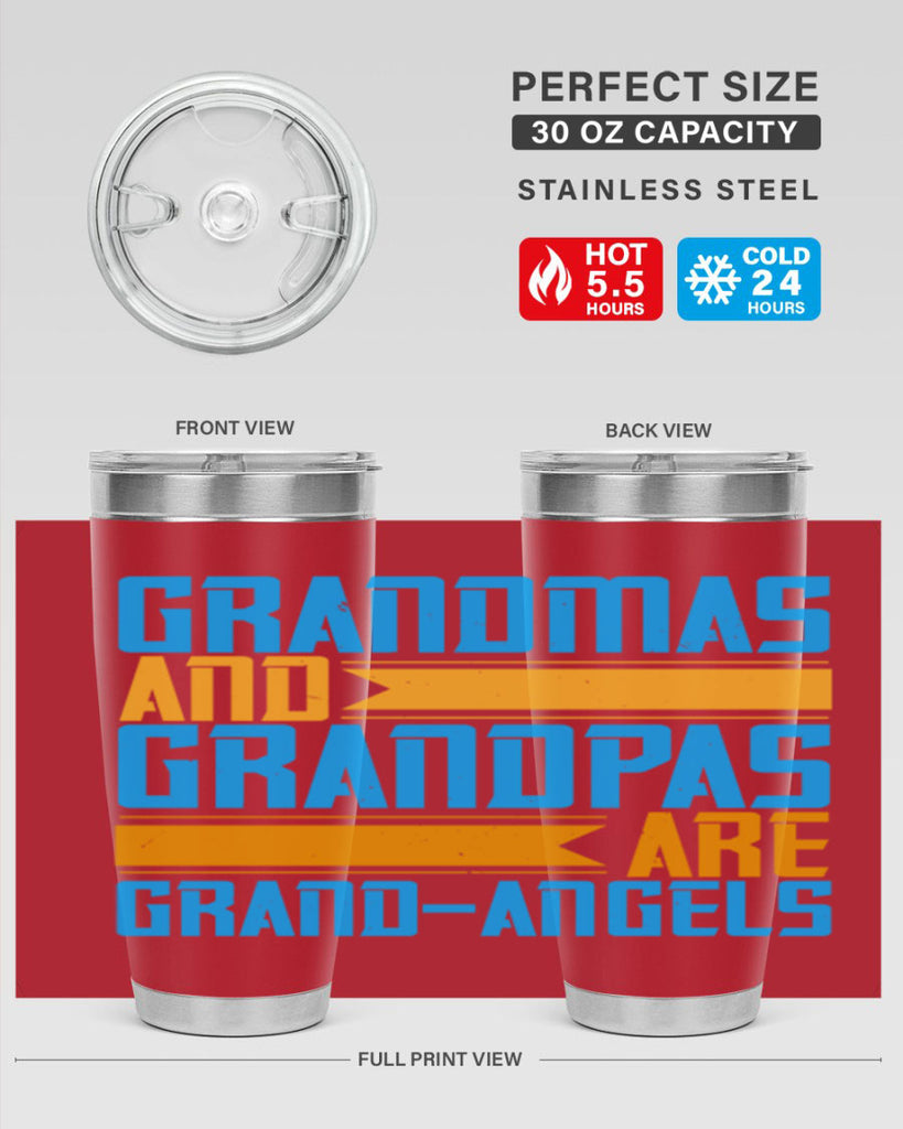 Grandmas and grandpas are grandangels 89#- grandma - nana- Tumbler